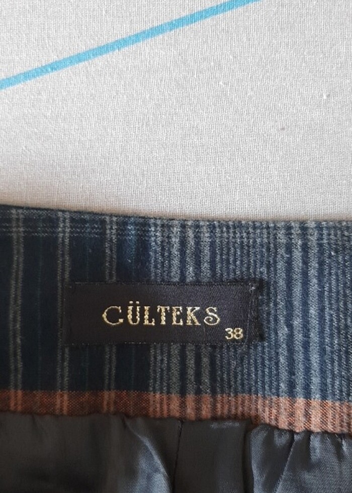 Ekoseli kalem etek - Görsel 3