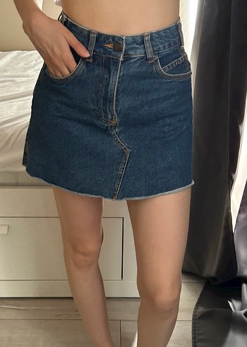 xs Beden lacivert Renk Bershka xs beden. Lacivert Kadın Denim Mini Etek