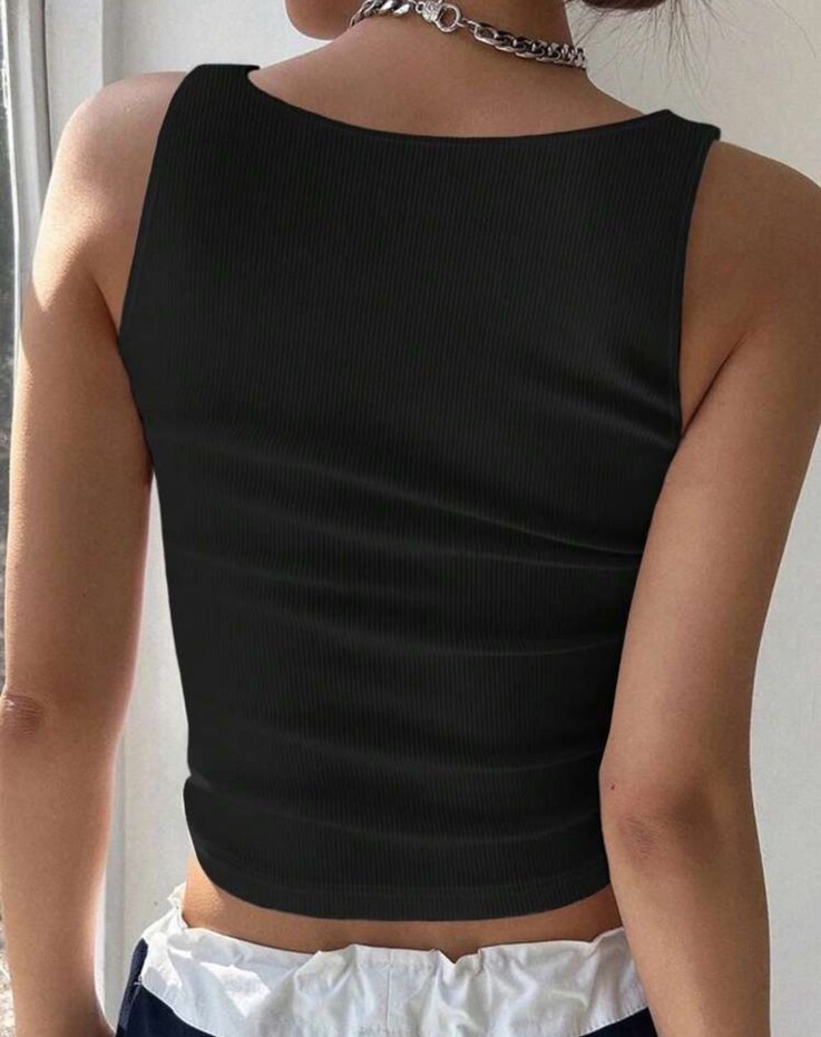 Taşlı dekolte büstiyer crop - Görsel 2