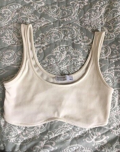 Bershka beyaz crop