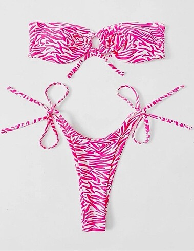 Sheinside leopar bikini takımı