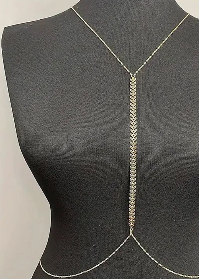 Sırt göğüs dekolte zincir kolye - Görsel 2