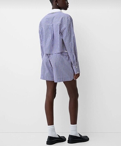 l Beden Bershka kareli gömlek