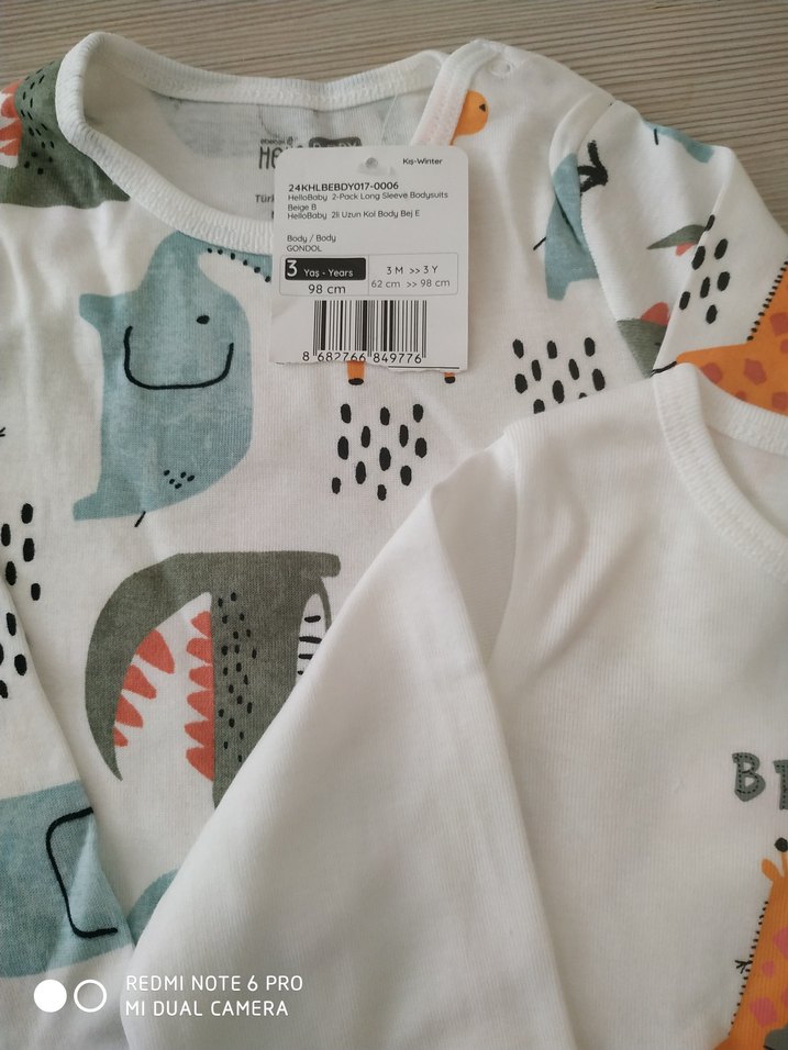 HELLOBABY 2 Lİ BODY 3 YAŞ - Görsel 3