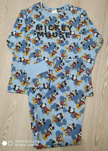 Mickey Mouse Baskılı Erkek Çocuk Pijama Takımı