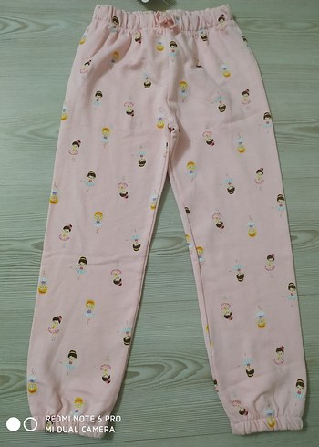 Pembe Baskılı Kız Çocuk Eşofman Altı