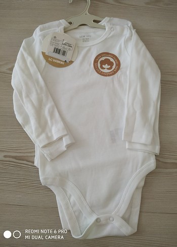 Uzun Kollu Beyaz Bebek Body 12/18 ay