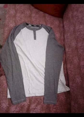 Gri-Beyaz Erkek Çocuk Uzun Kollu Tişört (erkek pijama üstü) - Görsel 3