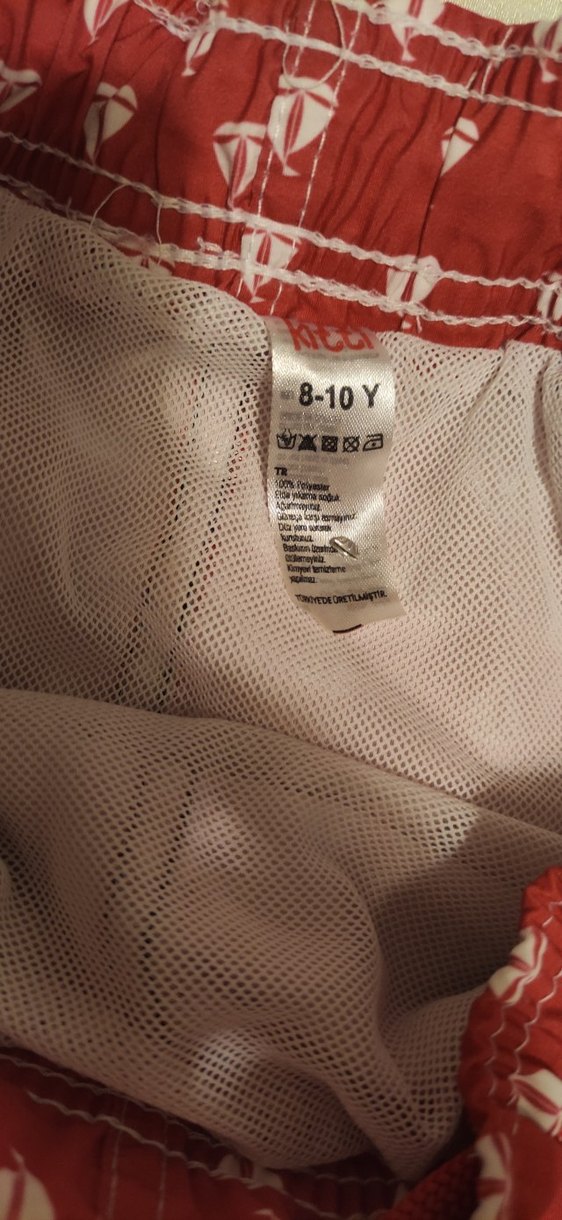 Kırmızı Erkek Çocuk Deniz Şortu - Görsel 2