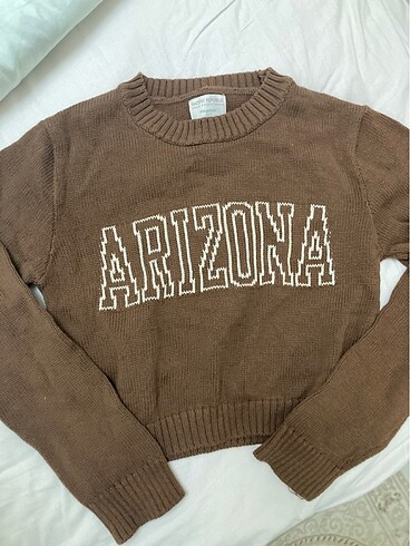 pull and bear kahverengi crop kazak