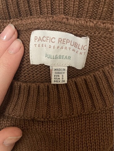 s Beden pull and bear kahverengi crop kazak