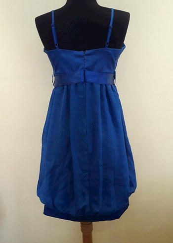 Saks Mavisi Renkte Abiye Elbise - Görsel 7