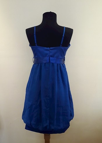 Saks Mavisi Renkte Abiye Elbise - Görsel 8