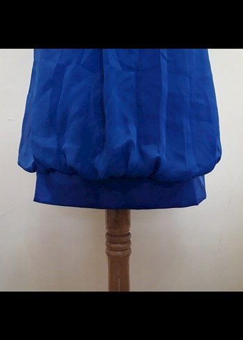 Saks Mavisi Renkte Abiye Elbise - Görsel 9