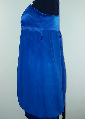 Saks Mavisi Renkte Abiye Elbise - Görsel 5