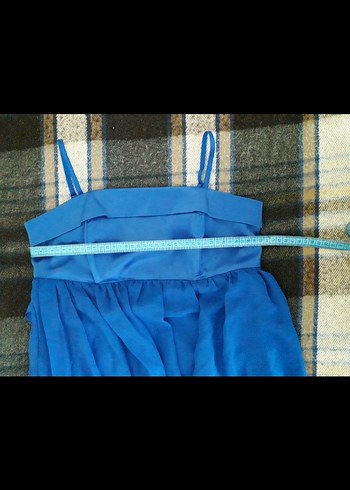 Saks Mavisi Renkte Abiye Elbise - Görsel 16