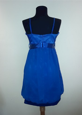 Saks Mavisi Renkte Abiye Elbise - Görsel 6