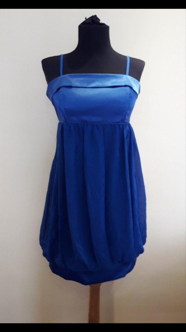 Saks Mavisi Renkte Abiye Elbise - Görsel 3