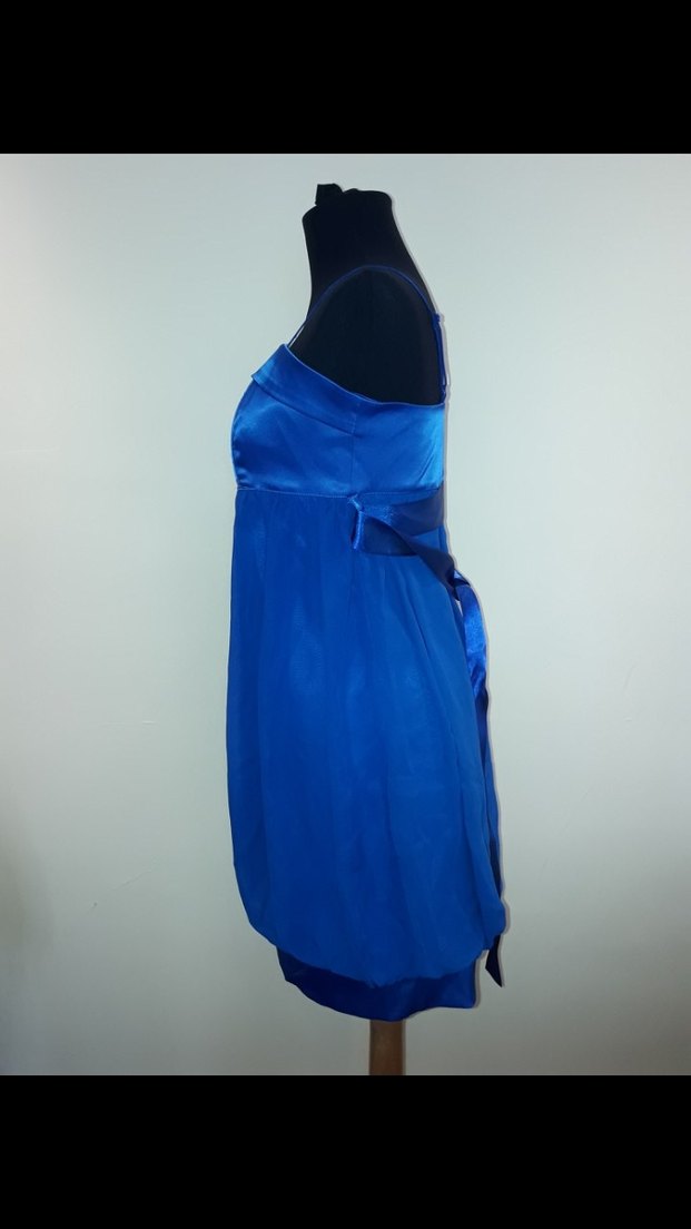 Saks Mavisi Renkte Abiye Elbise - Görsel 4