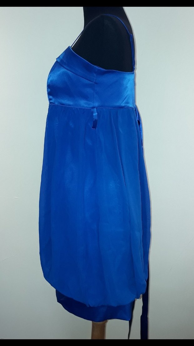 Saks Mavisi Renkte Abiye Elbise - Görsel 5