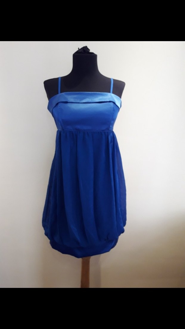 Saks Mavisi Renkte Abiye Elbise - Görsel 2