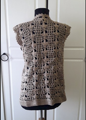 Bej renginde yelek - Görsel 5