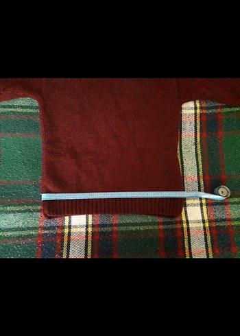 Bordo Kadın Örgü Bisiklet Yaka Kazak - Görsel 14