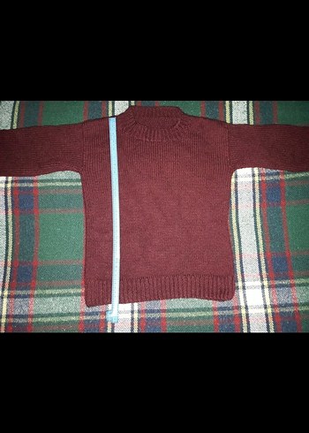 Bordo Kadın Örgü Bisiklet Yaka Kazak - Görsel 11