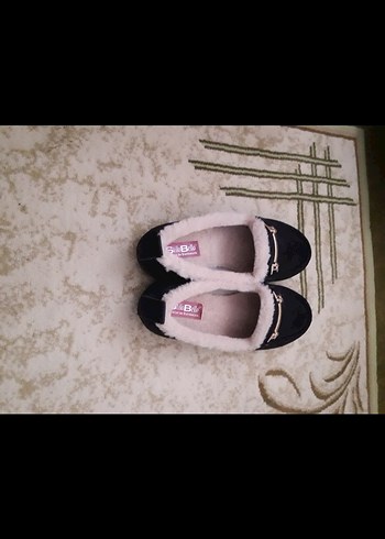 Siyah Peluş Astarlı Tokalı Kadın Babet Ev Ayakkabısı - Görsel 5