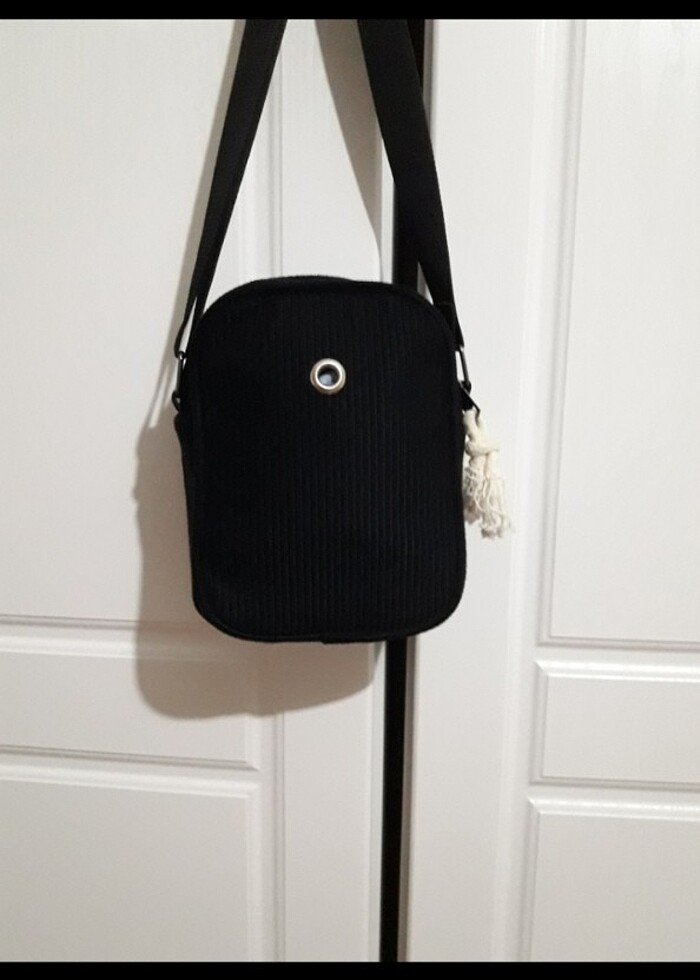 Siyah kadife çapraz çanta - Görsel 5