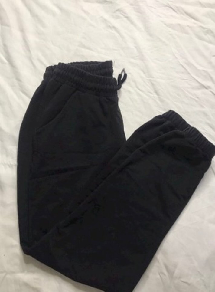 Basic Siyah Pamuklu eşofman altı - Görsel 2