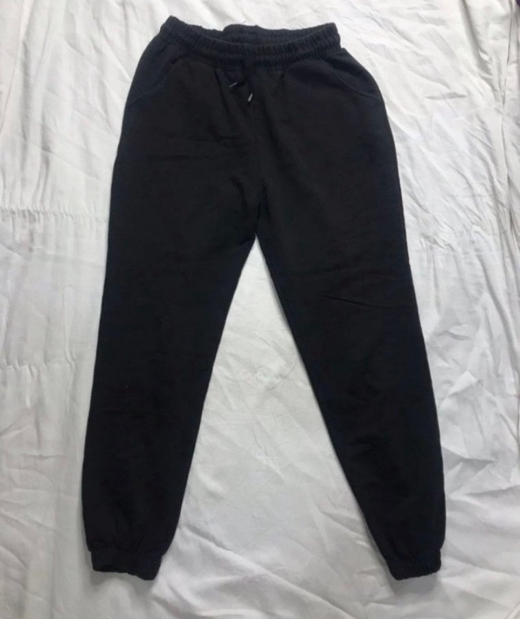 Basic Siyah Pamuklu eşofman altı - Görsel 3