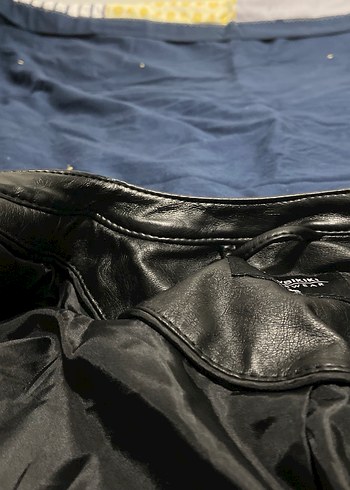 Kadın Siyah Deri Biker Ceket - Görsel 7