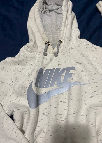 Nike Gri-Beyaz Kapüşonlu Kadın Sweatshirt - Görsel 2