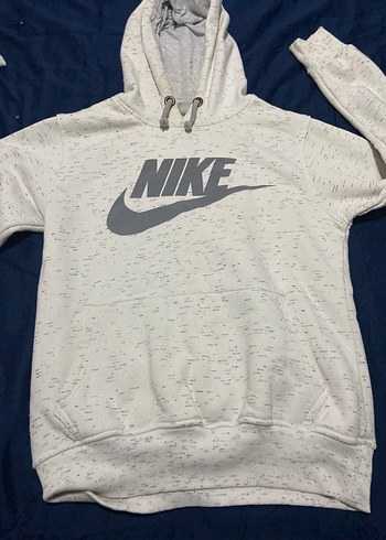 Nike Gri-Beyaz Kapüşonlu Kadın Sweatshirt - Görsel 4