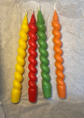 Renkli Spiral Mum - Görsel 4