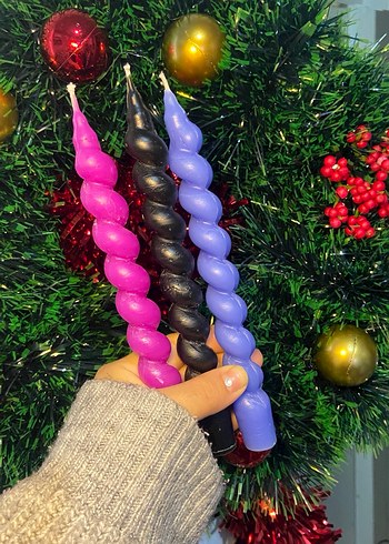 Renkli Spiral Mum - Görsel 2