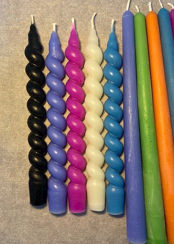 Renkli Spiral Mum - Görsel 5