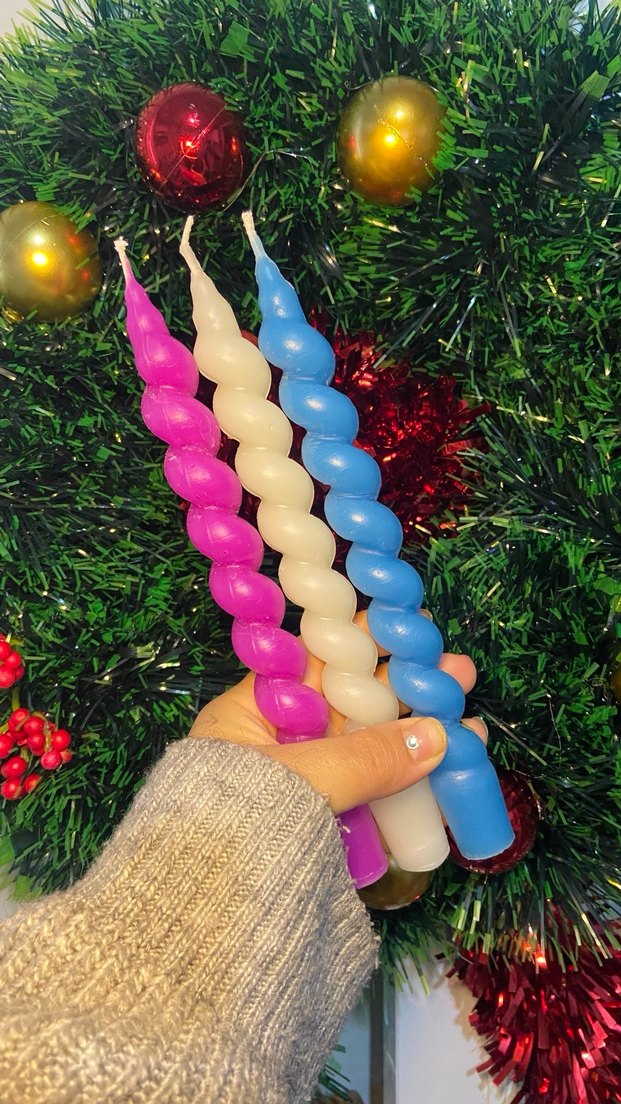 Renkli Spiral Mum - Görsel 3