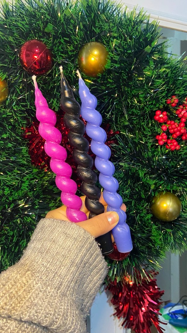 Renkli Spiral Mum - Görsel 2