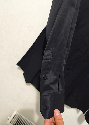 Erkek  Etikmen Siyah Uzun Kollu Gömlek - Görsel 4