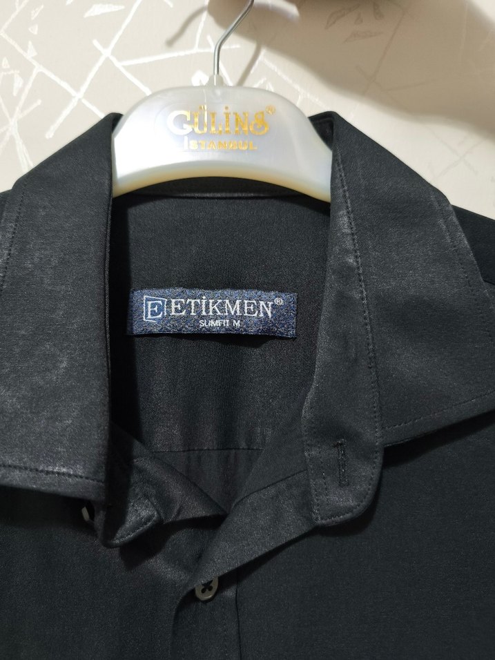 Erkek  Etikmen Siyah Uzun Kollu Gömlek - Görsel 3