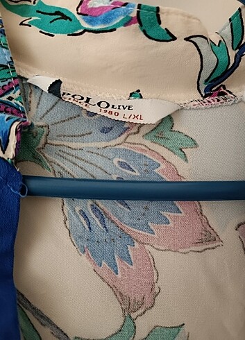 Desenli viskon elbise - Görsel 4