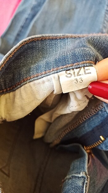 33 Beden mavi Renk Kadın jean