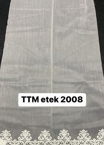 etek Nakışlı Beyaz Tül Perde - Görsel 14