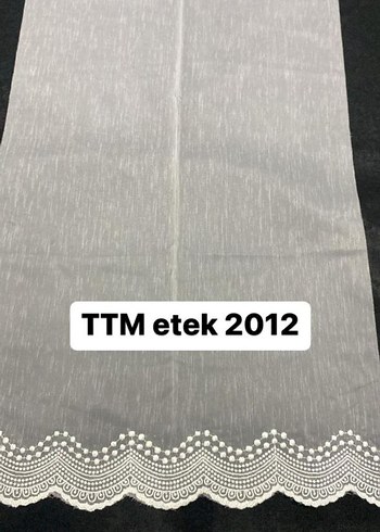 etek Nakışlı Beyaz Tül Perde - Görsel 8