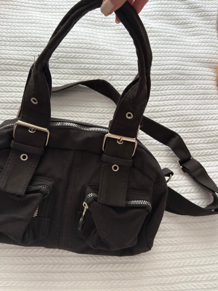 Tokalı siyah Çanta - Görsel 2
