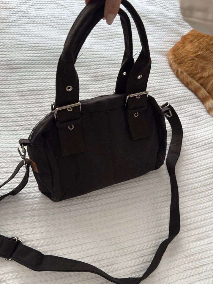 Tokalı siyah Çanta - Görsel 3