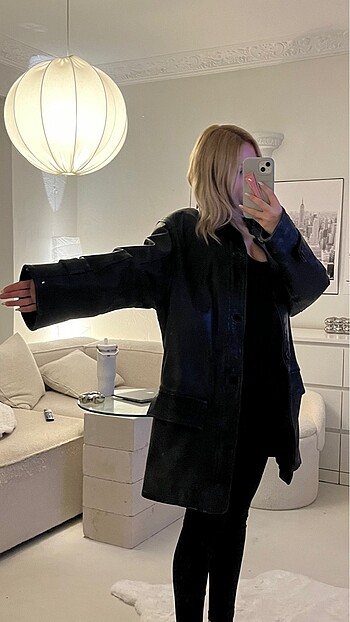 Diğer Vintage Oversize deri ceket