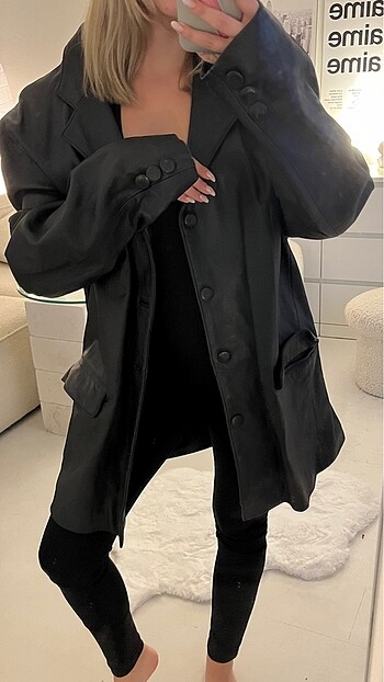 Diğer Vintage deri blazer ceket